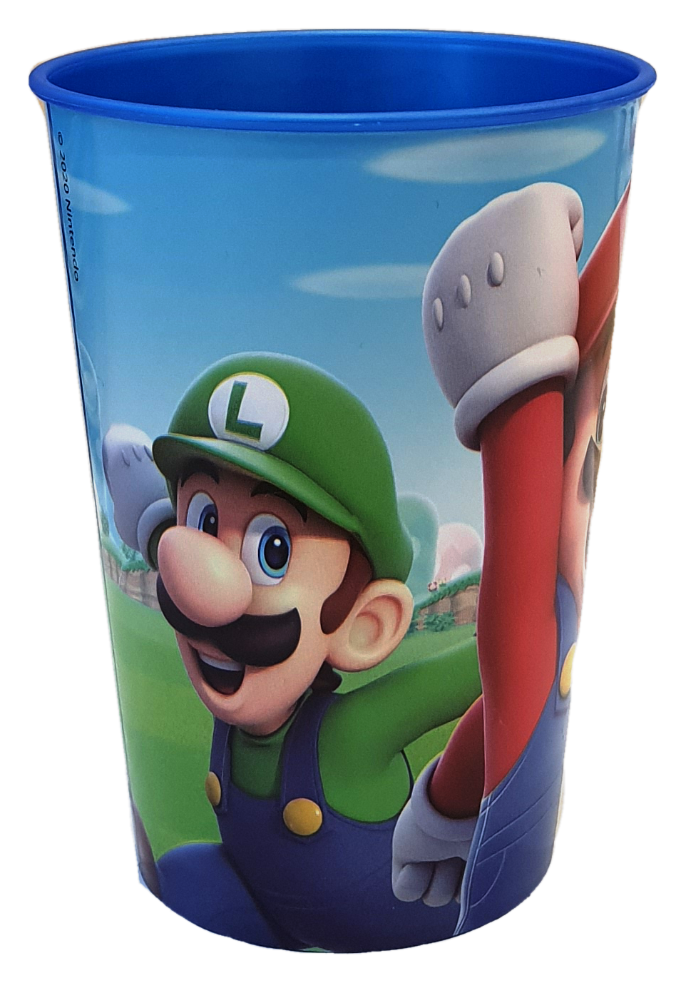 Bicchiere Super Mario Videogioco Luigi Peach Yoshi Toad Plastica Ml.260 Cm. 10x7,5 - St21407