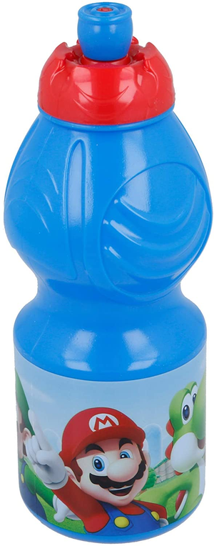Set Borraccia + Portamerenda Super Mario Videogioco Luigi Peach Yoshi Toad Plastica Bpa Free Ml. 400 - Supermario/2pz