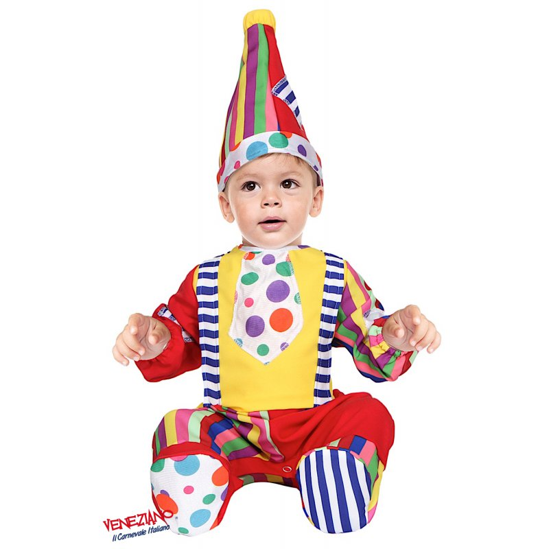 Vestito Carnevale Pagliaccetto Costume Travestimento Neonato - 54182