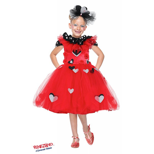 Costume Vestito Abito Travestimento Carnevale Bambina Principessa Dei Cuori 54201