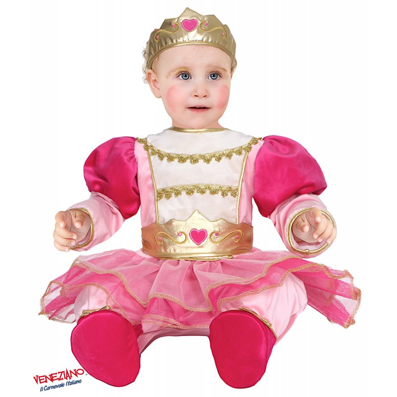 Vestito Carnevale Dolce Reginetta Costume Travestimento Neonata - 54184