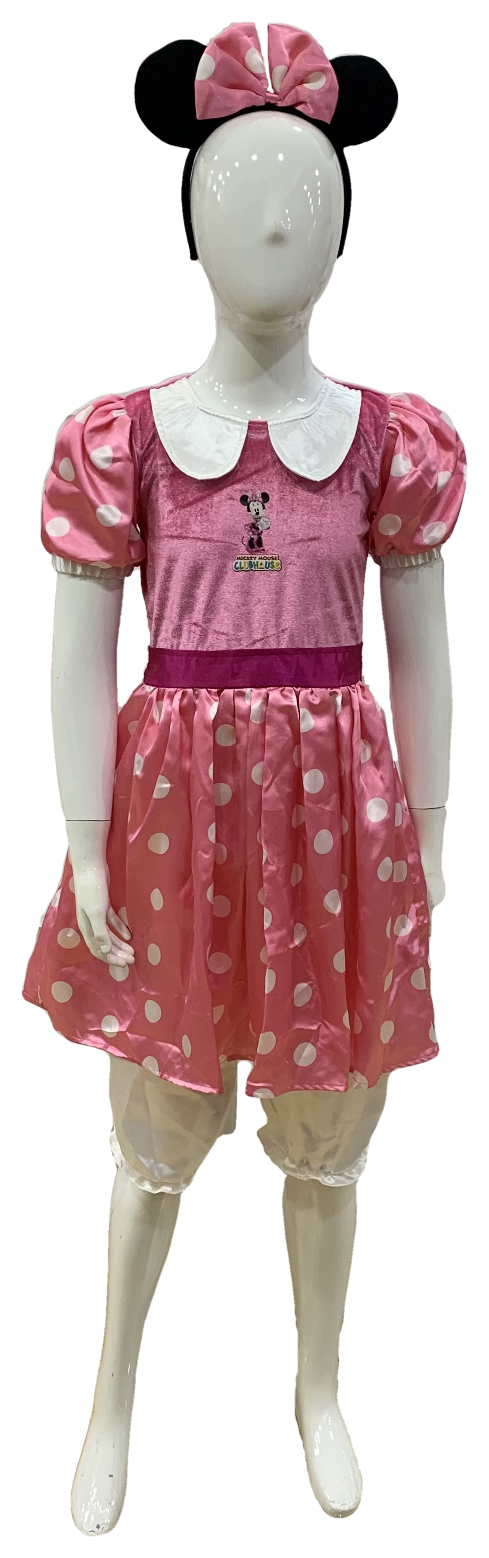 Costume Vestito Abito Travestimento Carnevale Bambina Minnie DISNEY Vestito Cerchietto 7/10 Anni - 3822