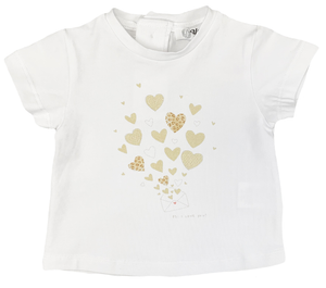 T-Shirt M.c. Neonata Yours Taglie 9/30 Mesi - Ay974