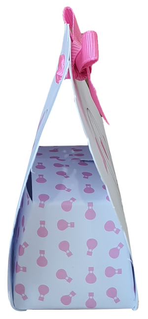 Bomboniera Astuccio Mongolfiera Ventaglio Scatolina Portaconfetti Rosa- 17820