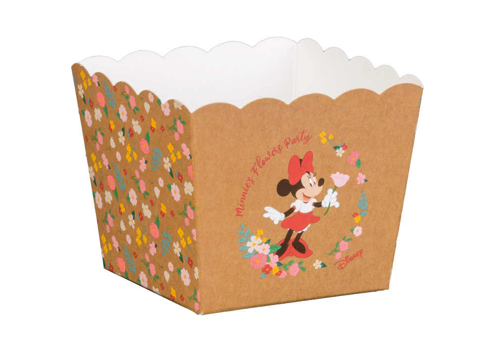 Baule Porta Bomboniere Minnie DISNEY Vaso in Cartone Portaoggetti Flowers - 68229