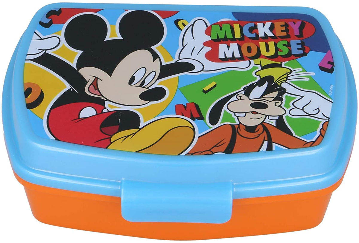 Portamerenda Mickey Mouse DISNEY Topolino Pippo Porta Pranzo Scuola Tempo Libero Cm. 17x14x6 - St50174