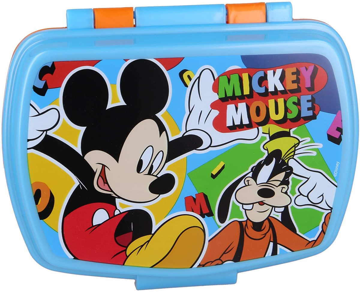 Portamerenda Mickey Mouse DISNEY Topolino Pippo Porta Pranzo Scuola Tempo Libero Cm. 17x14x6 - St50174