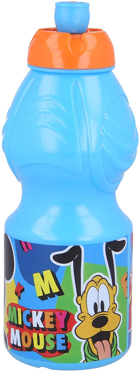 Set Borraccia + Portamerenda Mickey Mouse DISNEY Topolino Pippo Pluto Paperino Plastica Bpa Free Ml. 400 - Mickey21/2pz