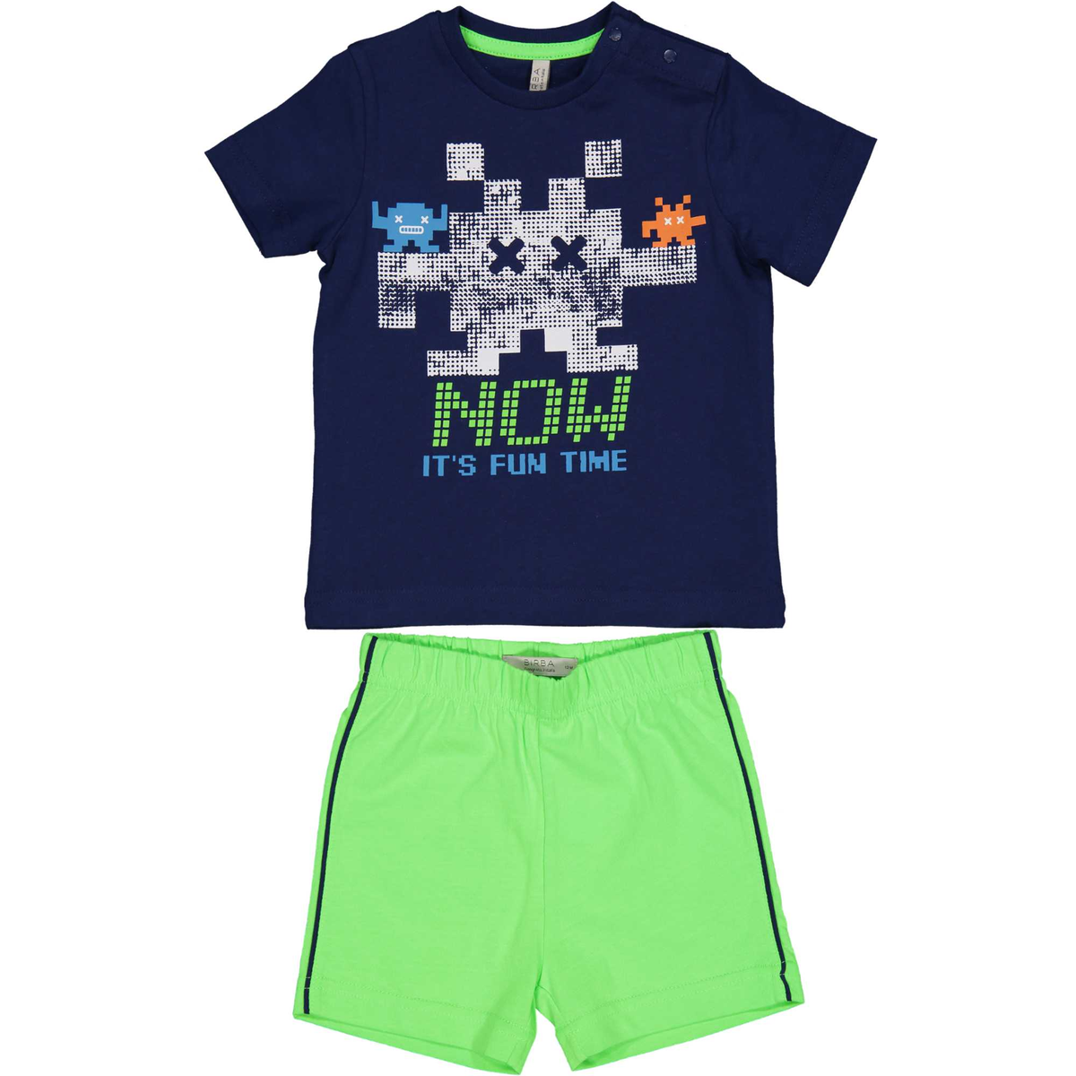 Completo Neonato Short + T-Shirt Birba Taglie 6/30 Mesi - 29021.01