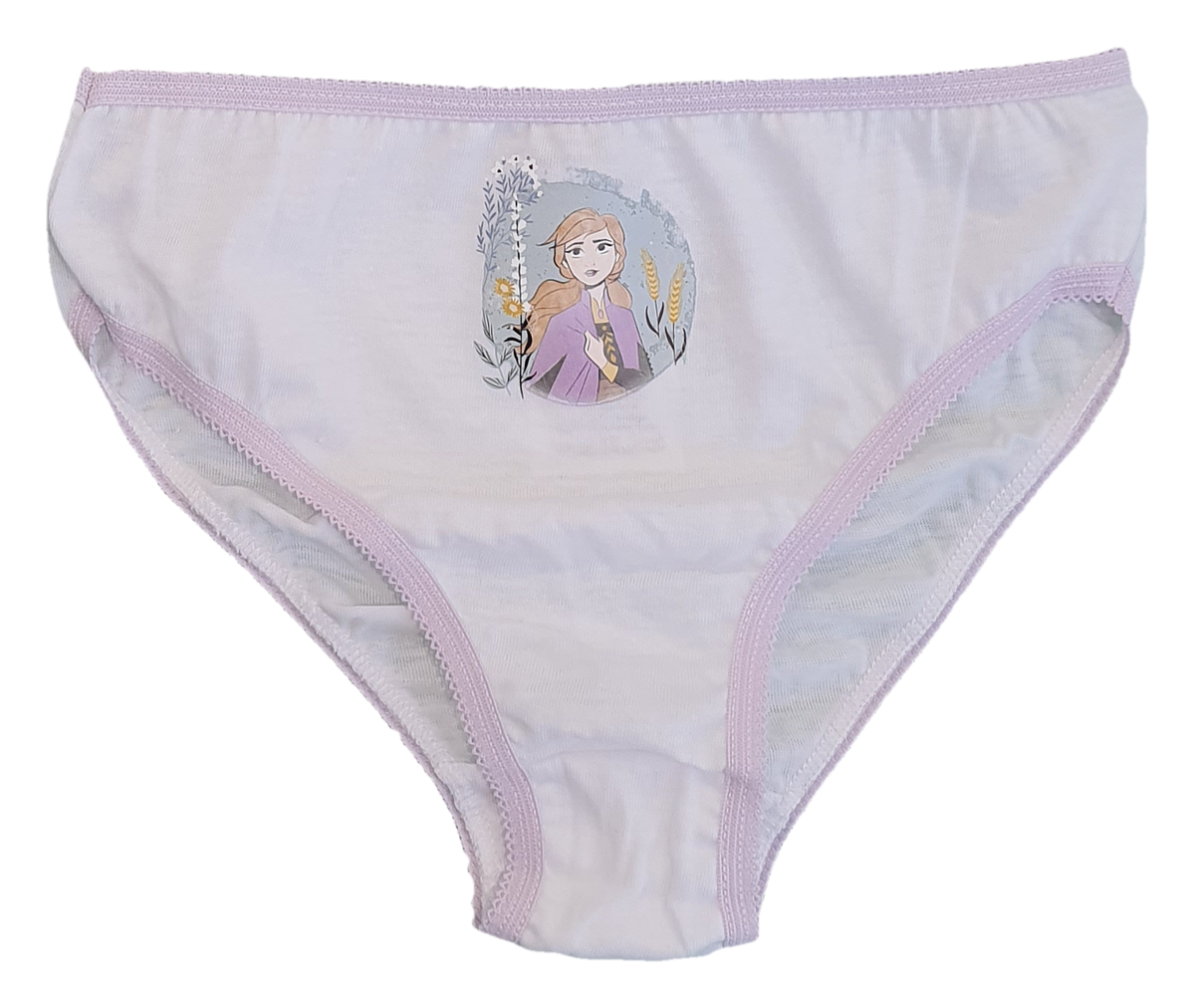 Set 3 Mutandine Frozen Ii Elsa Anna DISNEY Slip 100% Cotone 3/8 Anni Bambina - Fro1593