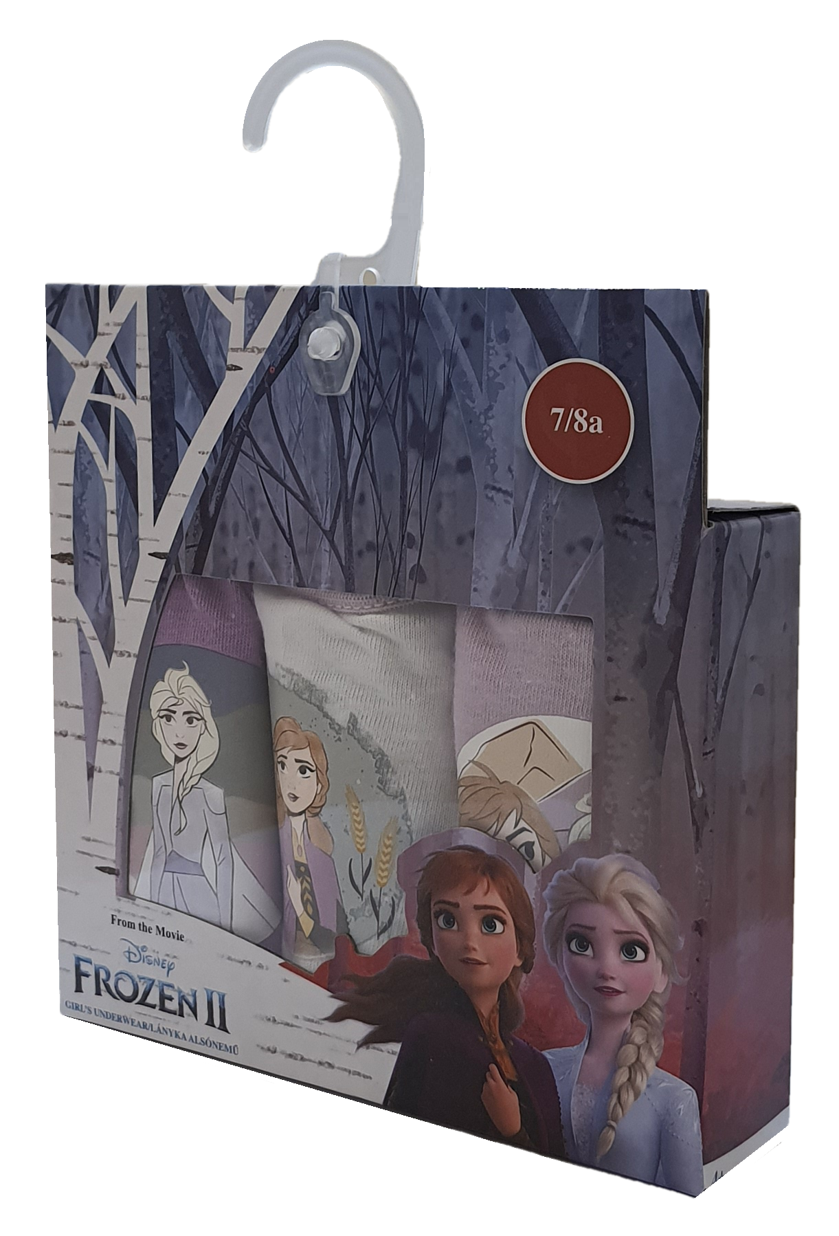 Set 3 Mutandine Frozen Ii Elsa Anna DISNEY Slip 100% Cotone 3/8 Anni Bambina - Fro1593