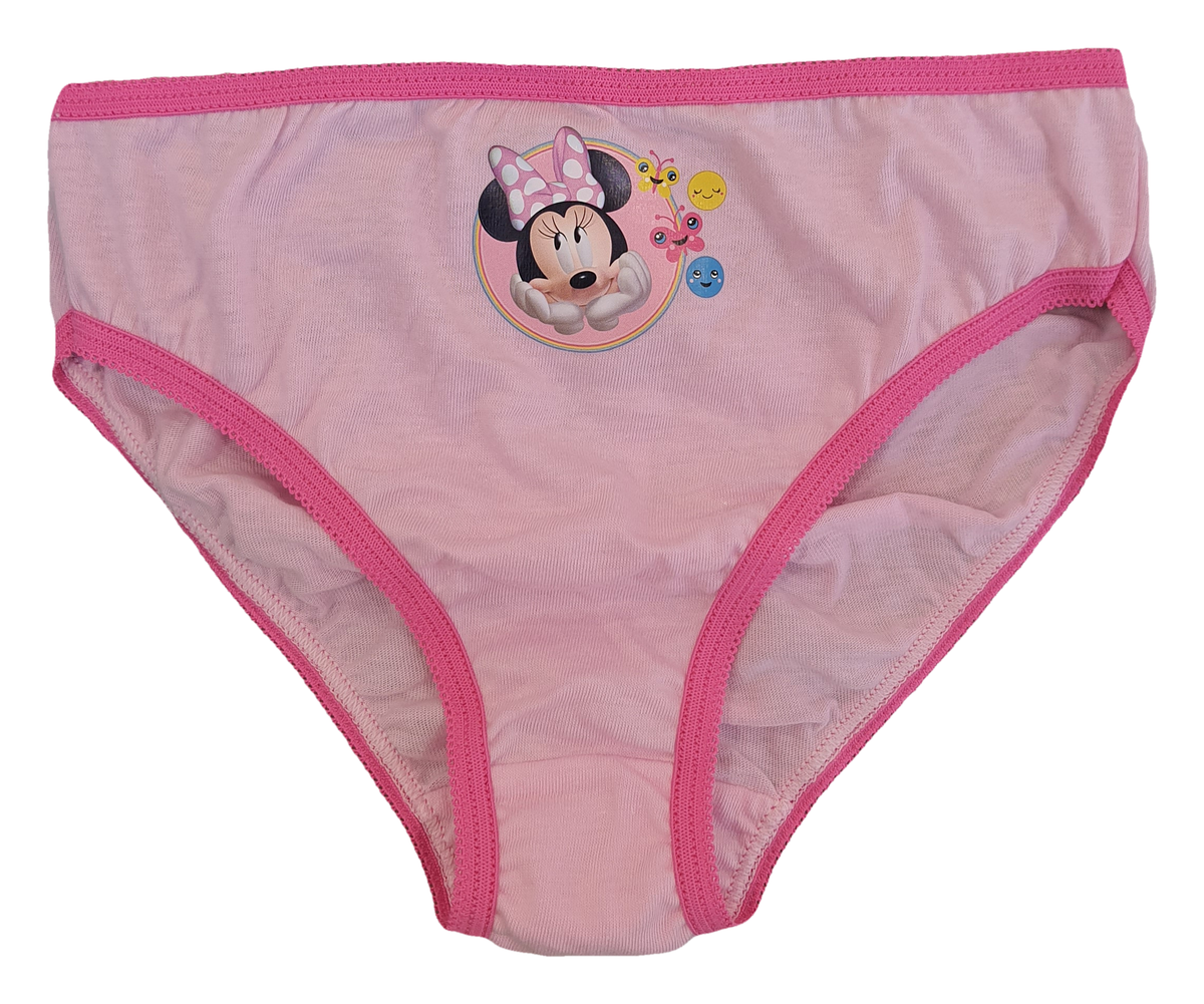 Set 3 Mutandine Minnie Mouse DISNEY Slip 100% Cotone 3/8 Anni Bambina - Min1497