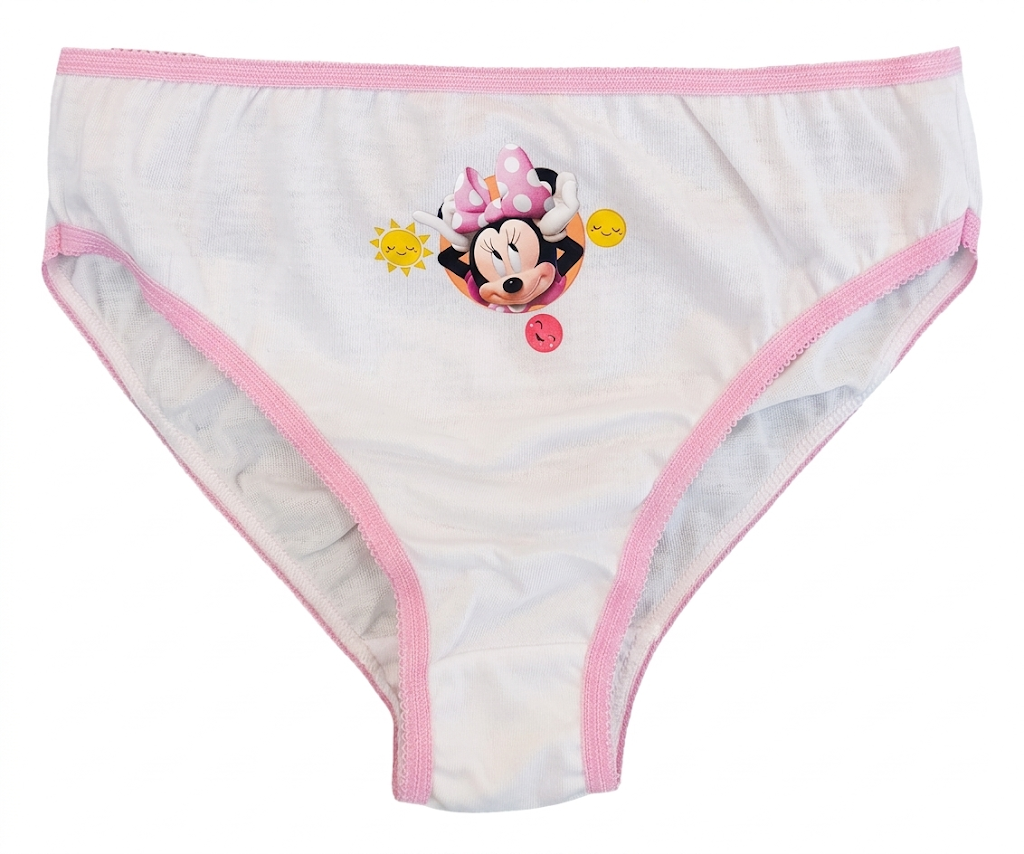 Set 3 Mutandine Minnie Mouse DISNEY Slip 100% Cotone 3/8 Anni Bambina - Min1497