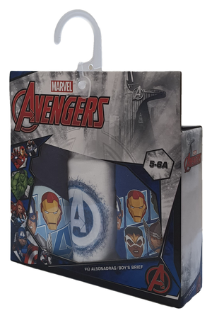 Set 3 Mutandine Avengers MARVEL Thor Iron Man Capitan America Hulk Slip 100% Cotone 3/8 Anni Bambino- Av1513