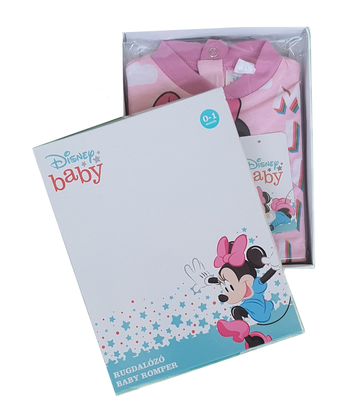 Tutina Lunga con Piedini Minnie Mouse DISNEY 100% Cotone 0/6 Mesi - Min1610/2