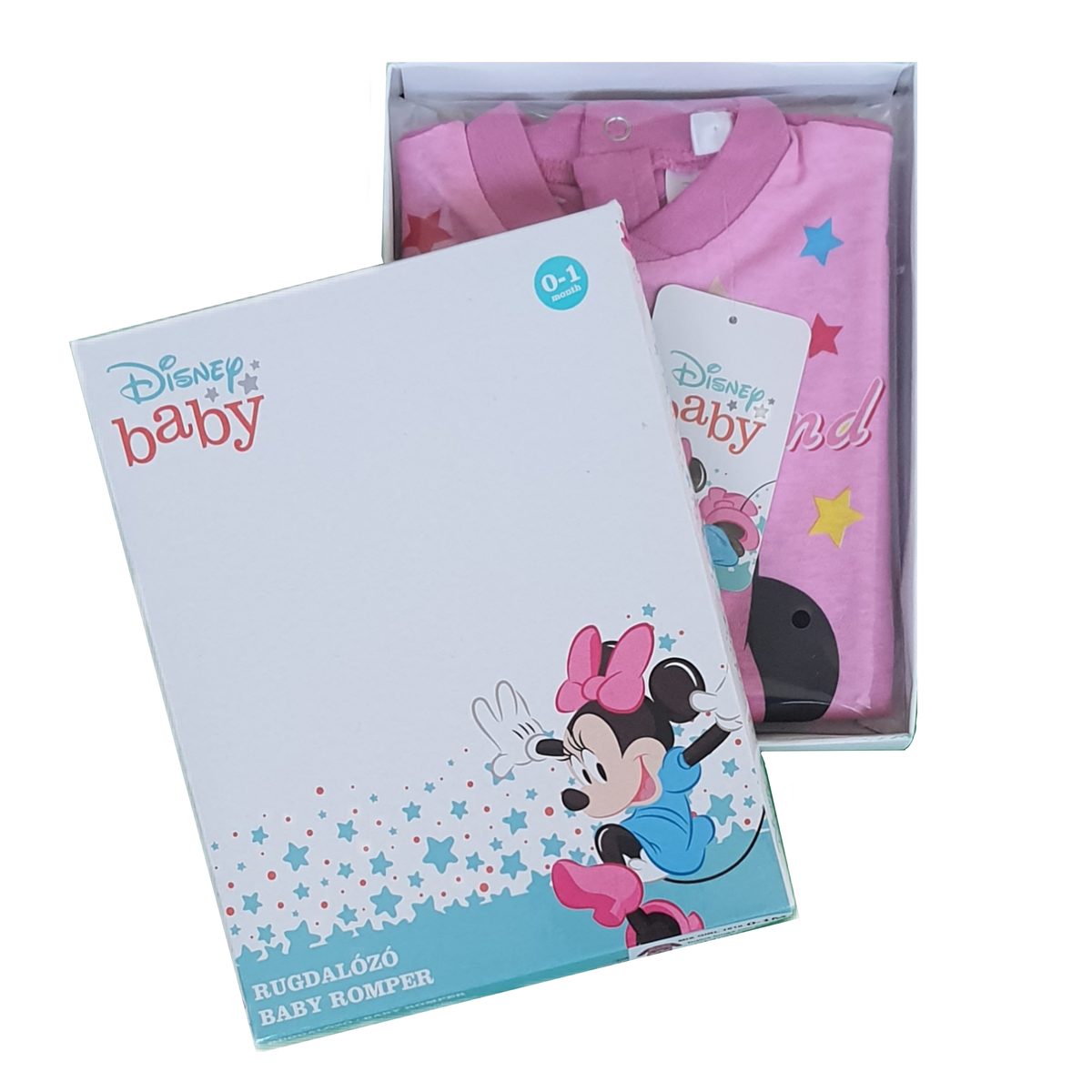 Tutina Lunga con Piedini Minnie Mouse DISNEY 100% Cotone 0/6 Mesi - Min1610/3