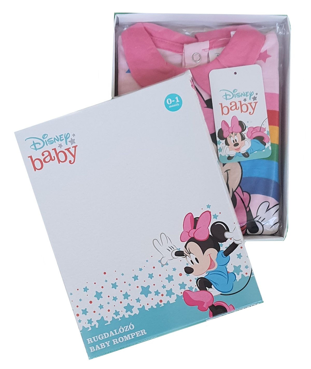 Tutina Lunga con Piedini Minnie Mouse DISNEY 100% Cotone 0/6 Mesi - Min1610/5