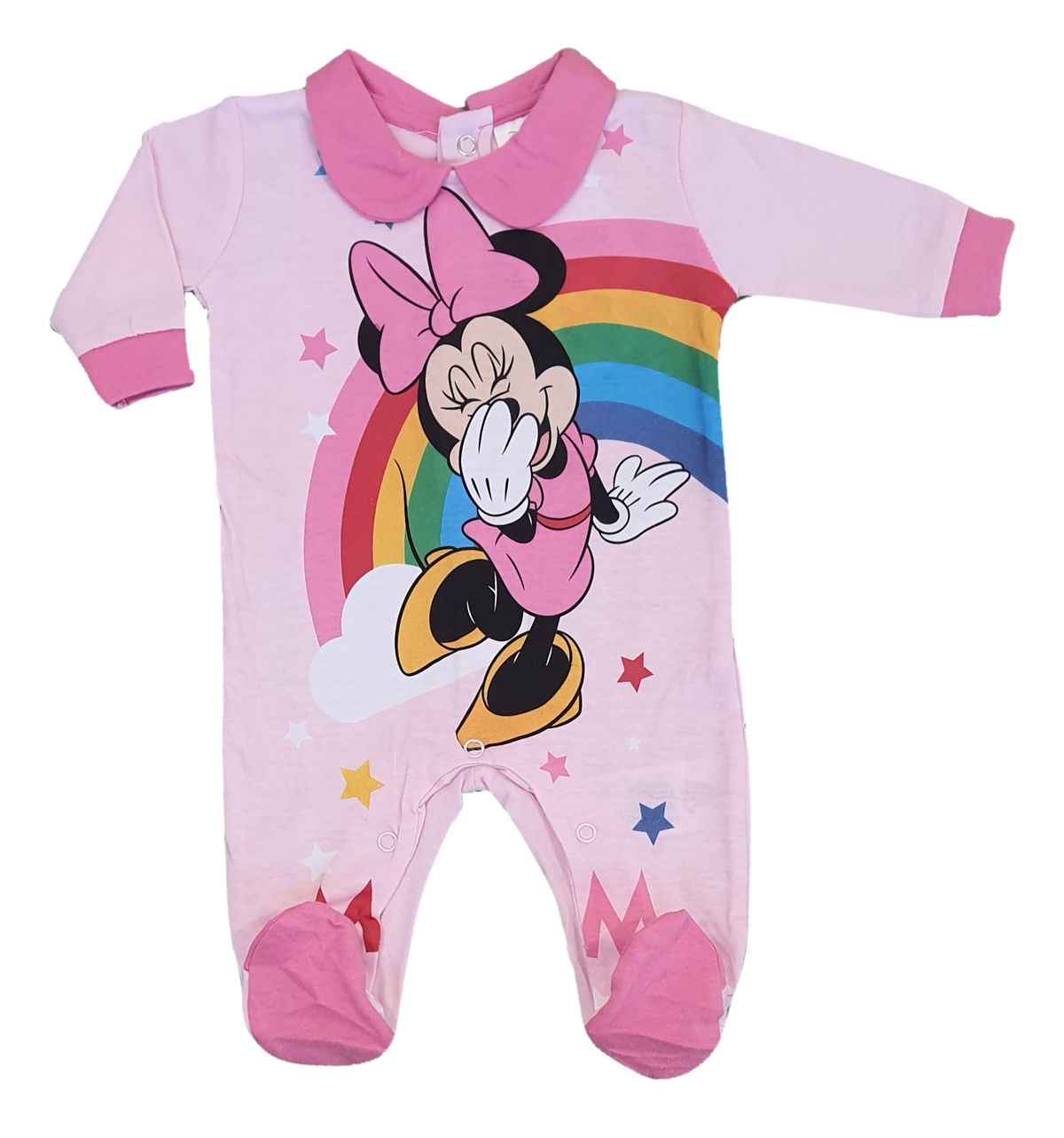 Tutina Lunga con Piedini Minnie Mouse DISNEY 100% Cotone 0/6 Mesi - Min1610/5
