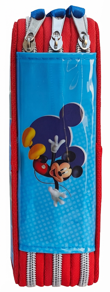 Astuccio Scuola 3d Mickey Mouse DISNEY Topolino Multiscomparto 3 Zip Portacolori Fila Giotto - Mic0632