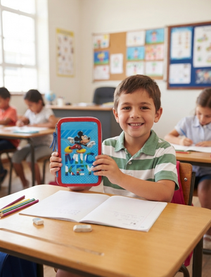 Astuccio Scuola 3d Mickey Mouse DISNEY Topolino Multiscomparto 3 Zip Portacolori Fila Giotto - Mic0632