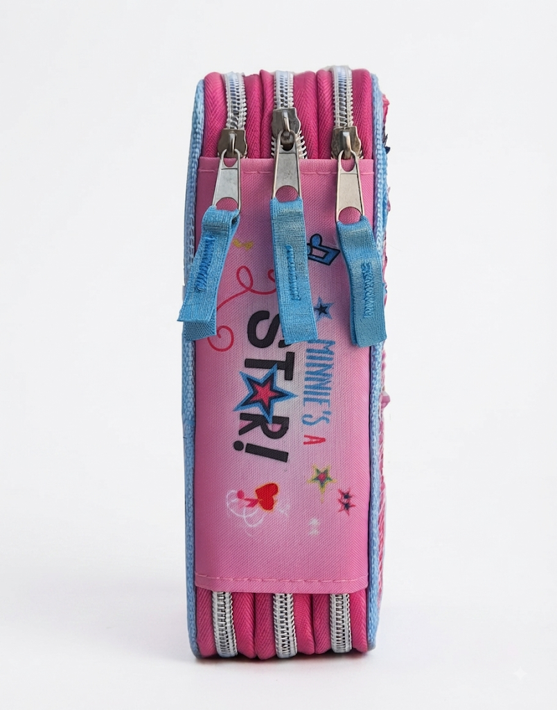 Astuccio Scuola 3d Minnie Mouse DISNEY Multiscomparto 3 Zip Portacolori Fila Giotto - Min0632