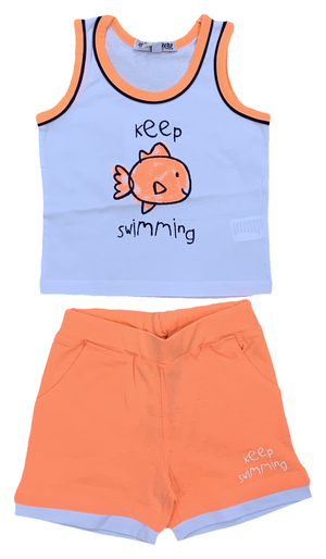 Completo Short + Canotta Yours Neonato 9/30 Mesi - Ab2027