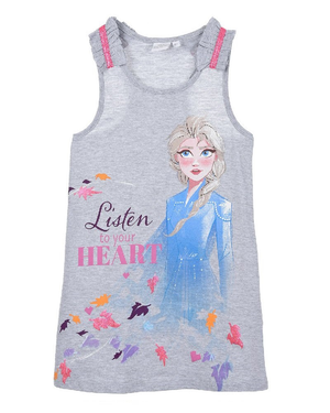 Scamiciata Frozen Ii DISNEY Elsa Bambina Sun City 4/8 Anni - Ue1077grigio