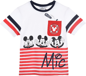 Completo Estivo Mickey Mouse DISNEY Topolino Short + T-Shirt Bambino Sun City 3/8 Anni - Ue1168rosso