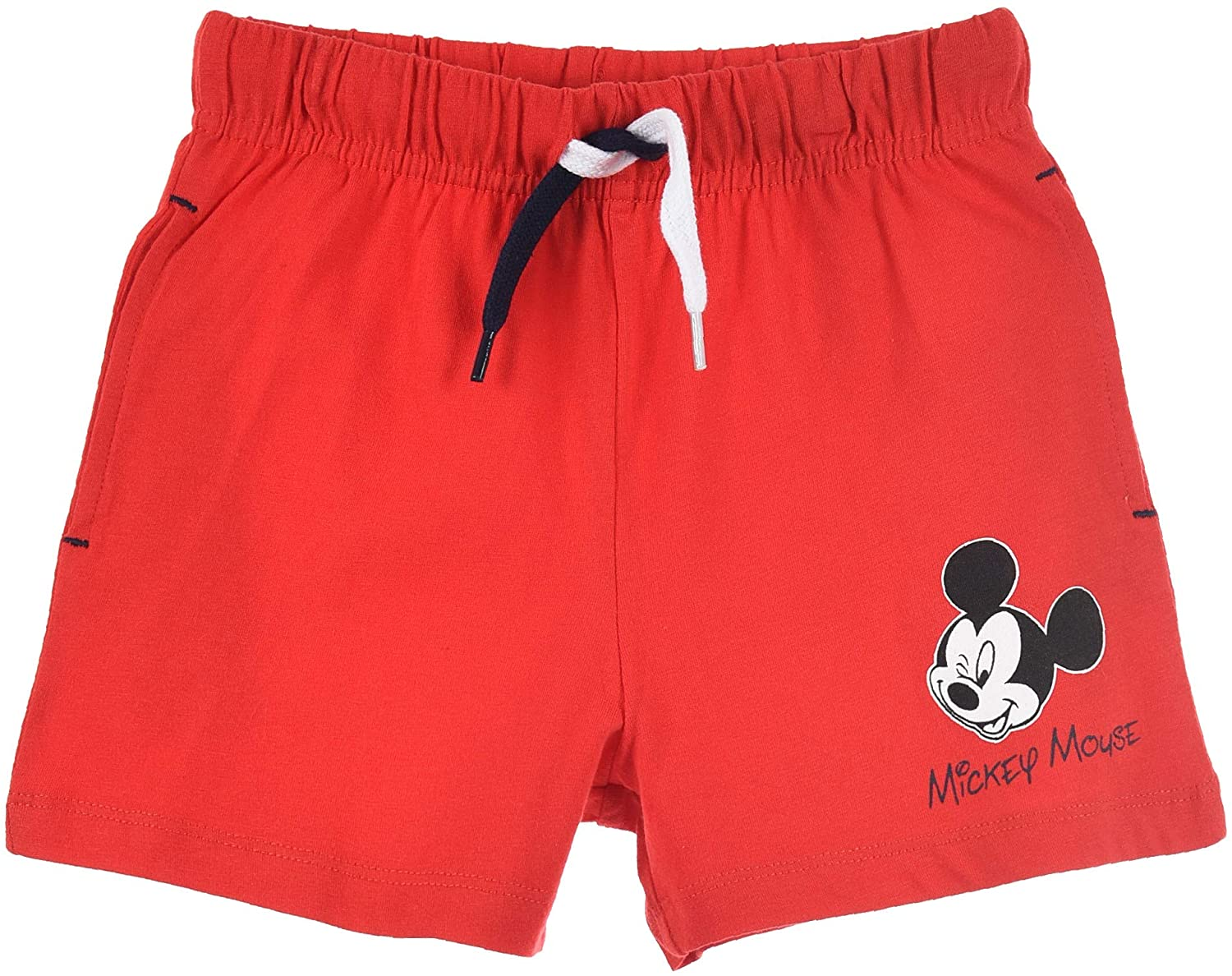 Completo Estivo Mickey Mouse DISNEY Topolino Short + T-Shirt Bambino Sun City 3/8 Anni - Ue1168rosso