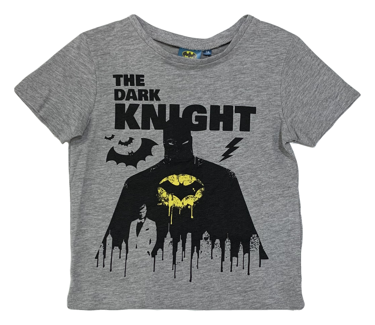 T-Shirt M.c. Batman Maglietta Bambino Sun City 3/8 Anni - Ue1174grigio