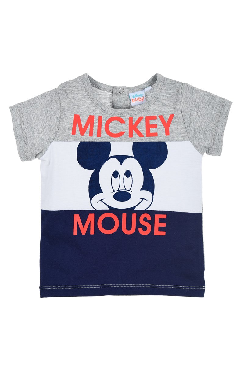 T-Shirt M.c. Mickey Mouse DISNEY Topolino Maglietta Neonato Bambino Sun City 6/24 Mesi - Ue0042grigio