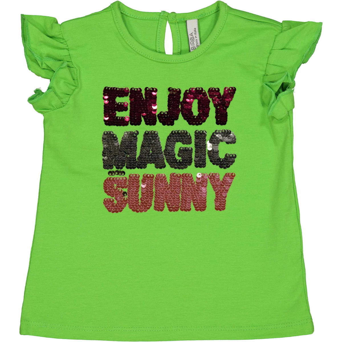 T-Shirt con Paillettes Reversibili Maglietta Neonata Bambina Birba Taglie 6/30 Mesi - 24097.00