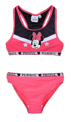 Costume Mare Minnie Mouse DISNEY Bikini 2 Pezzi Bambina 3/8 Anni - Ue1826fuxia