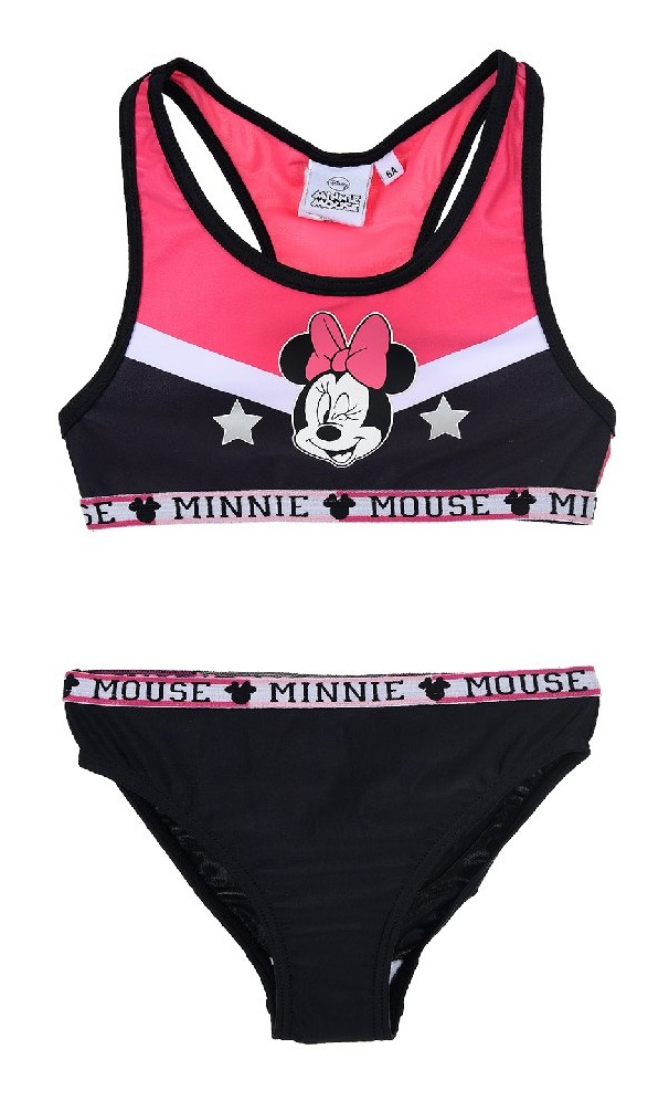 Costume Mare Minnie Mouse DISNEY Bikini 2 Pezzi Bambina 3/8 Anni - Ue1826nero