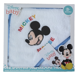 Accappatoio Triangolo Topolino Mickey Mouse DISNEY Neonato Bambino Asciugamano in Cotone - Mic1726/2