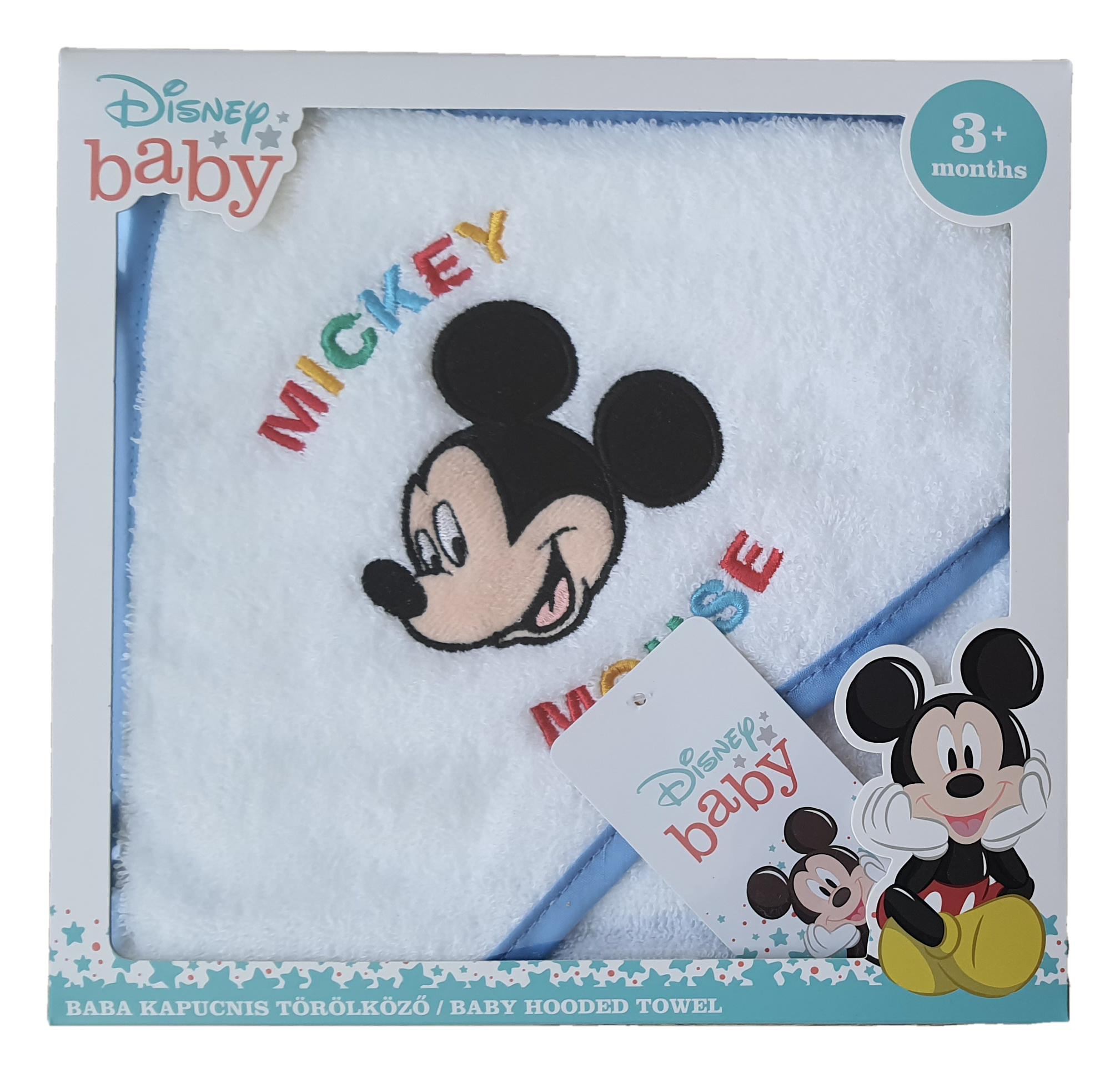 Accappatoio Triangolo Topolino Mickey Mouse DISNEY Neonato Bambino Asciugamano in Cotone - Mic1726/2