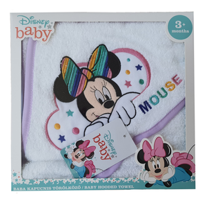 Accappatoio Triangolo Minnie Mouse DISNEY Neonato Bambina Asciugamano in Cotone - Min1727/3
