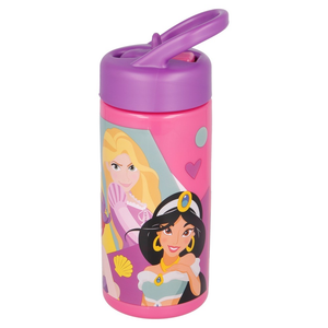 Borraccia Principesse DISNEY Biancaneve Ariel Rapunzel Jasmine con Beccuccio Ripiegabile Ml. 410 - St48101