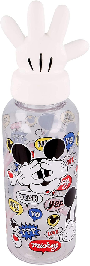Borraccia con Tappo Svitabile 3d Mickey Mouse DISNEY Topolino 560 Ml in Tritan - St10108