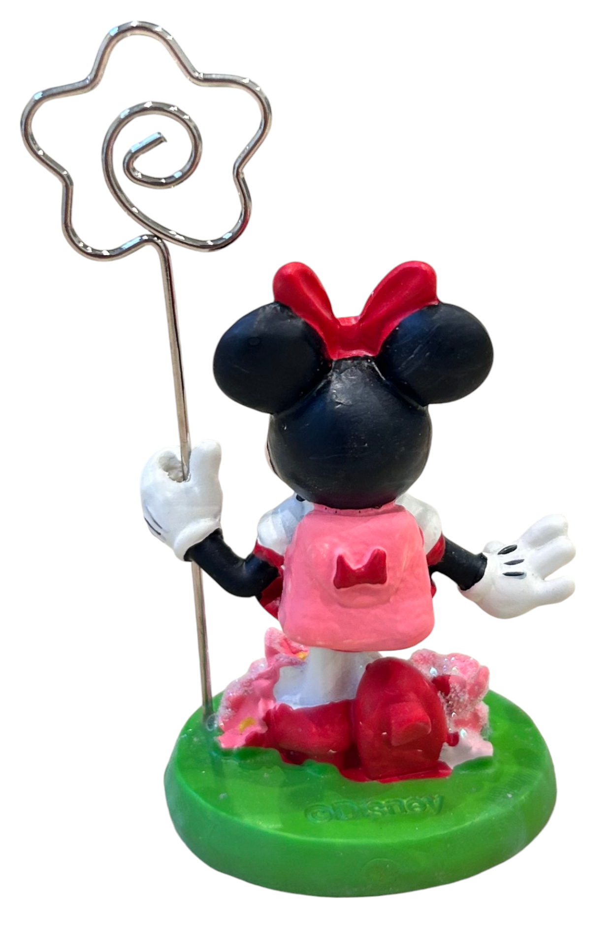 Statuina Portafoto Minnie DISNEY Flowers in Resina Smaltata con Borsetta 9 CM - 69585m