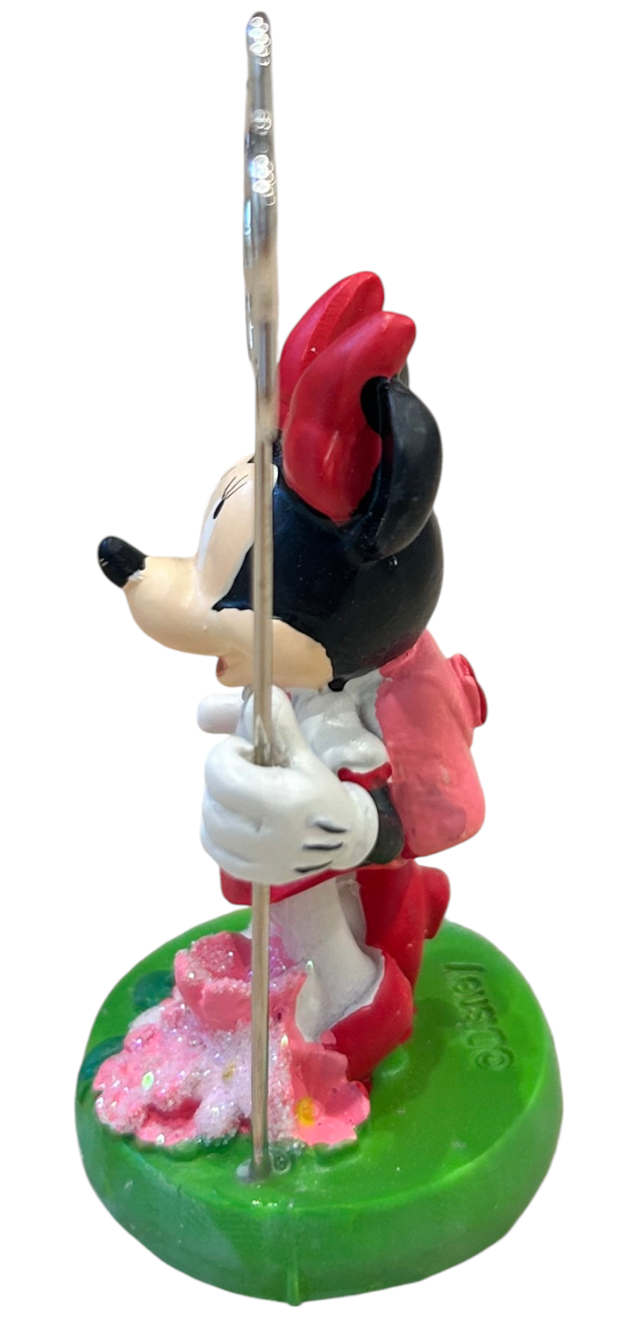 Statuina Portafoto Minnie DISNEY Flowers in Resina Smaltata con Borsetta 9 CM - 69585m