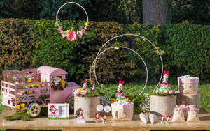 Statuina Portafoto Minnie DISNEY Flowers in Resina Smaltata con Borsetta 9 CM - 69585m