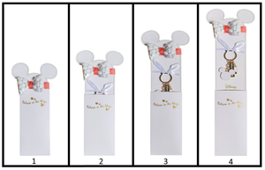 Portachiavi Mickey Mouse DISNEY Topolino Metallo Smaltato con Busta - 69590m