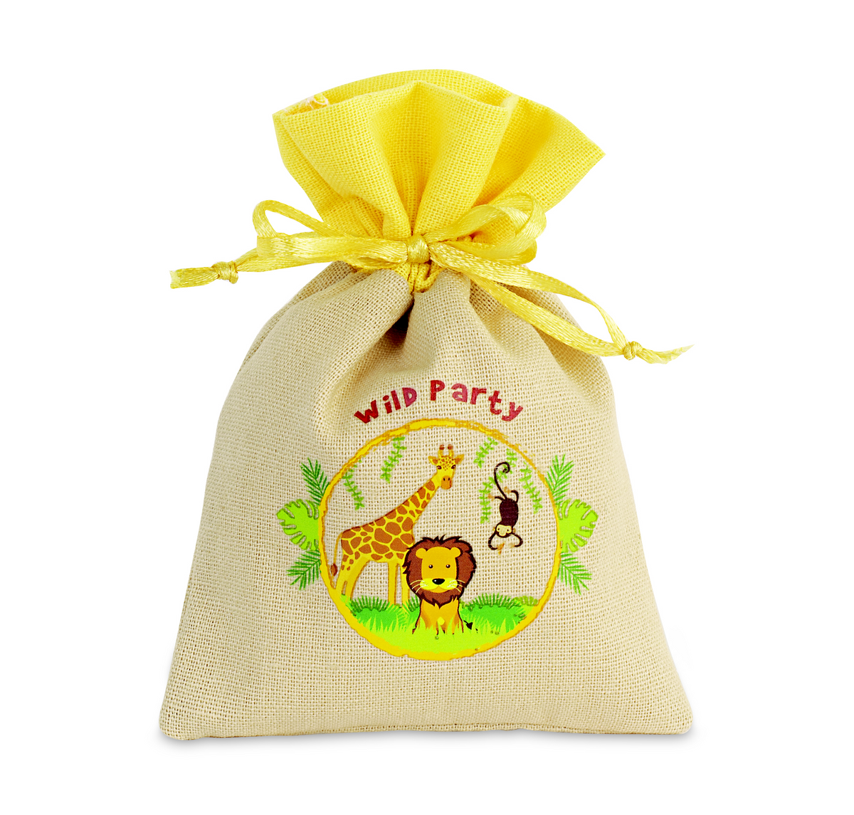 Sacchetto in Juta Savana DISNEY Topolino Porta Oggetti 10 X 14 CM con Confetti - 28952