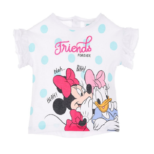 T-Shirt M.c. Minnie & Paperina DISNEY Neonata Bambina Sun City 6/24 Mesi - Ue0066bianco