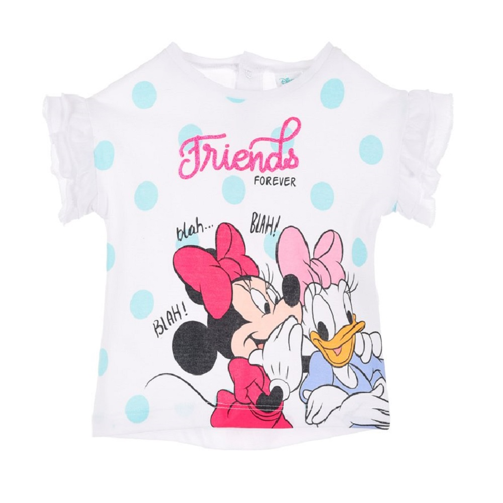 T-Shirt M.c. Minnie & Paperina DISNEY Neonata Bambina Sun City 6/24 Mesi - Ue0066bianco