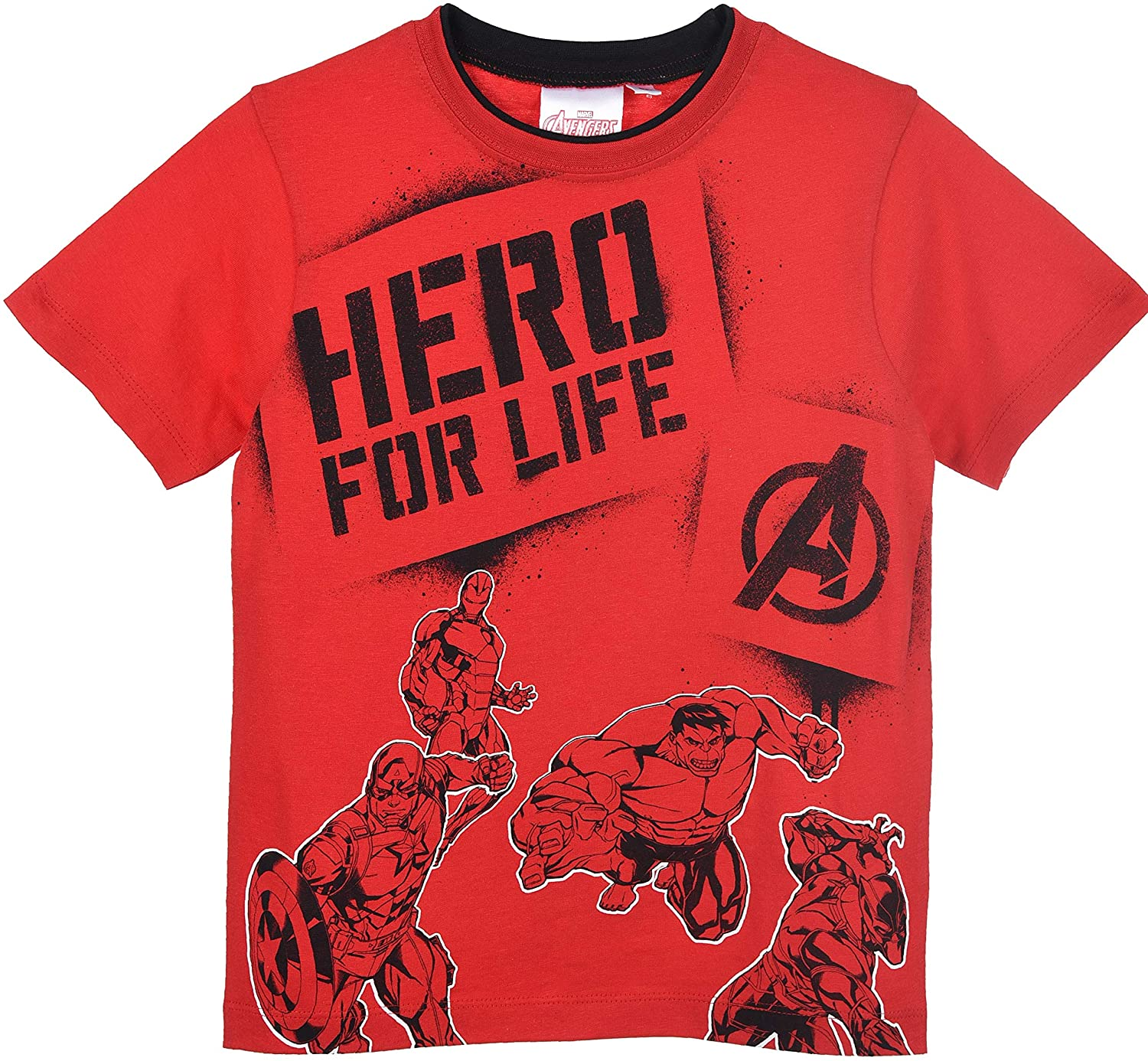 T-Shirt M.c. Avengers MARVEL Maglietta Bambino Sun City 4/10 Anni - Ue1062rosso