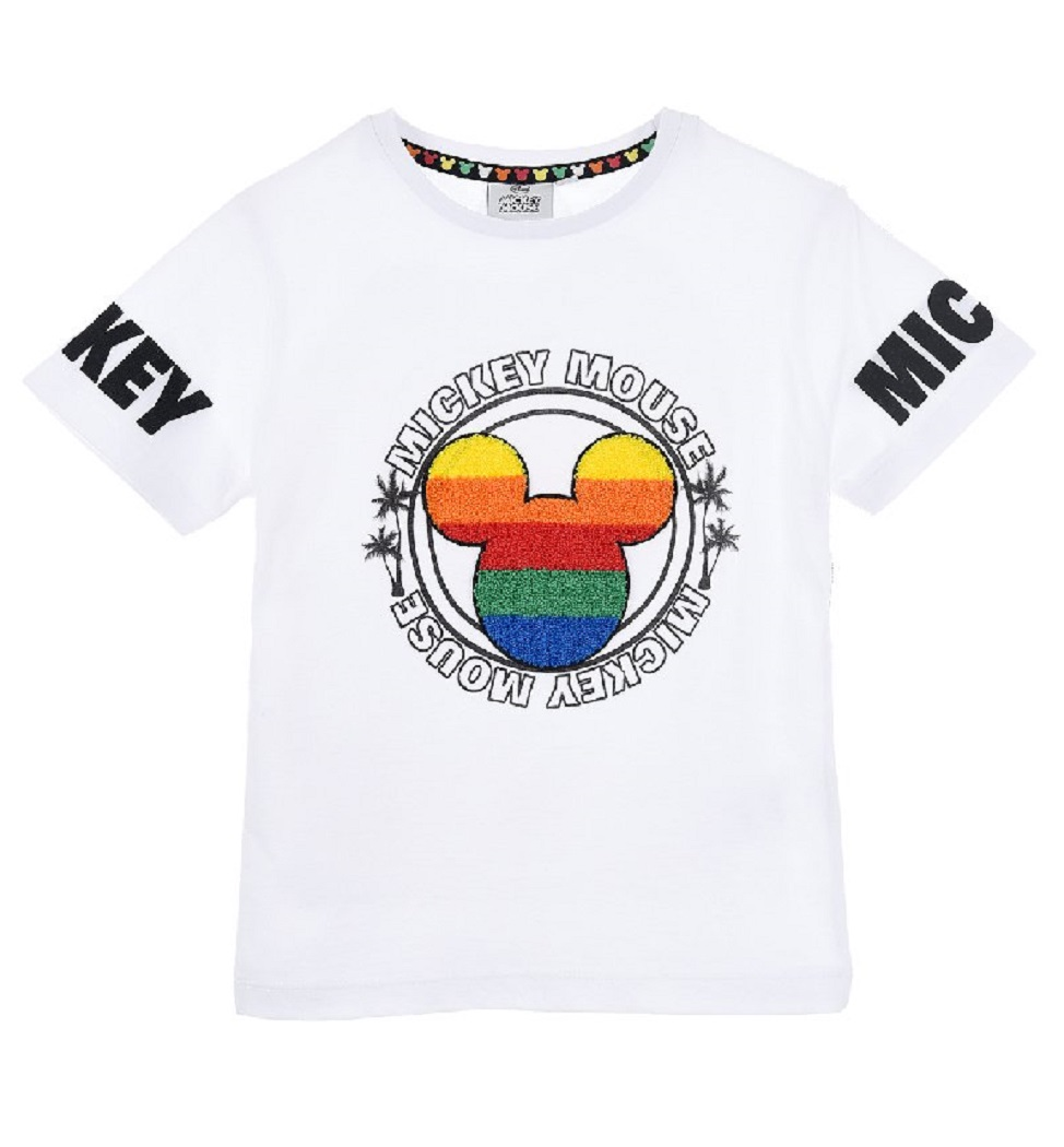 T-Shirt M.c. Mickey Mouse DISNEY Topolino Maglietta Bambino Sun City 3/8 Anni - Ue1165bianco