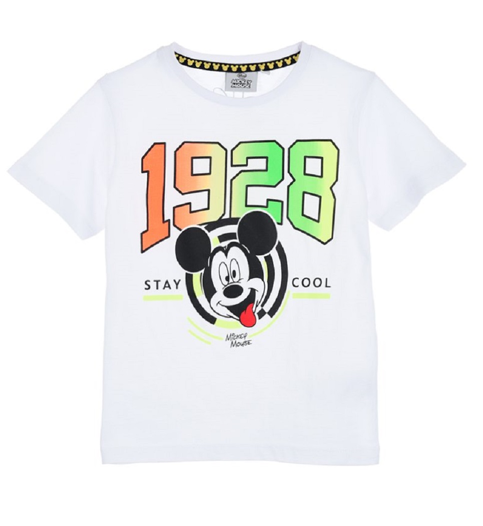 T-Shirt M.c. Mickey Mouse DISNEY Topolino Maglietta Bambino Sun City 3/8 Anni - Ue1166bianco