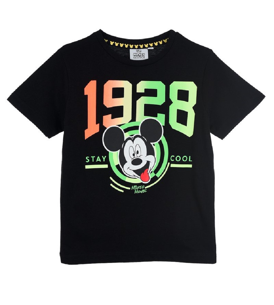 T-Shirt M.c. Mickey Mouse DISNEY Topolino Maglietta Bambino Sun City 3/8 Anni - Ue1166nero